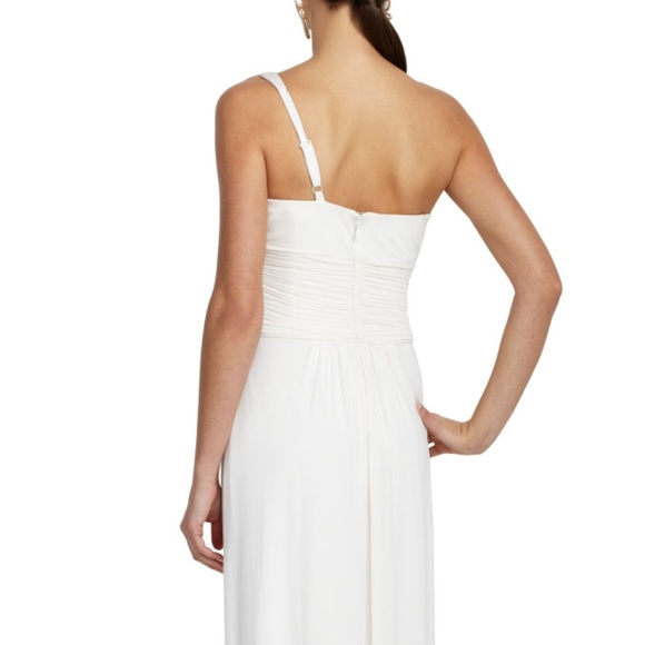 BCBG MATILDE ONE-SHOULDER DRAPED GOWN - Picture 3 of 5